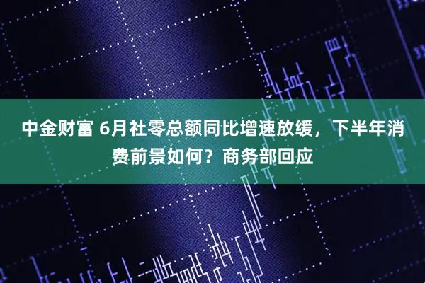 中金财富 6月社零总额同比增速放缓，下半年消费前景如何？商务部回应